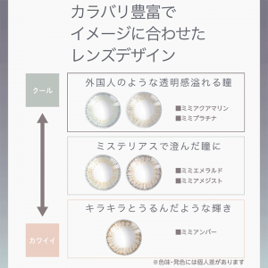 ピエナージュミミジェムのレンズデザイン