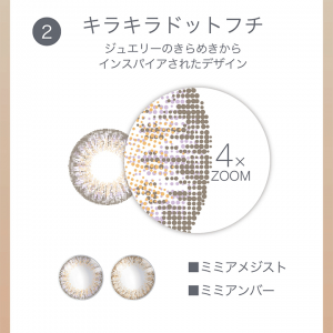 ピエナージュミミジェムのアメジストとアンバーのフチについて
