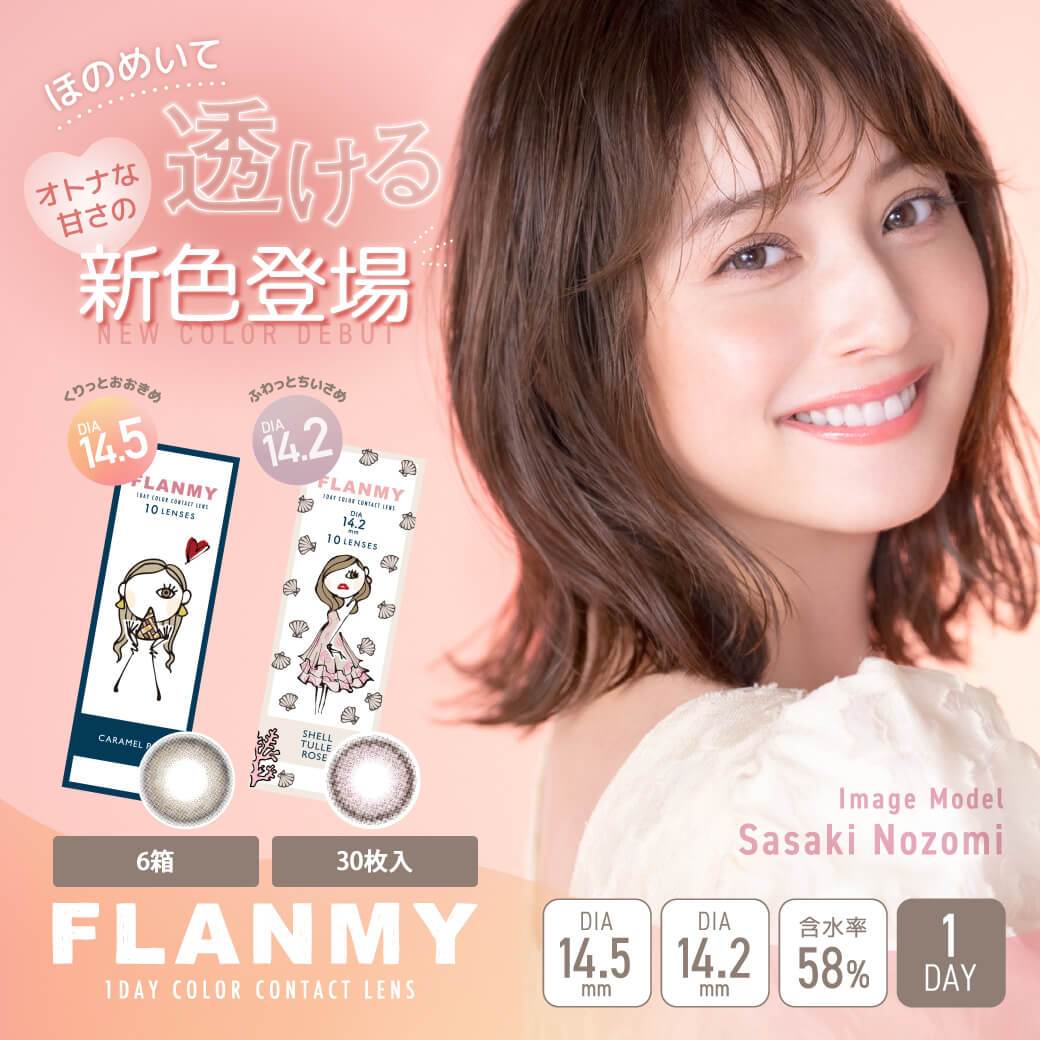 【送料無料】 FLANMY フランミーワンデー 30枚入×6箱セット | 佐々木希 | カラコン