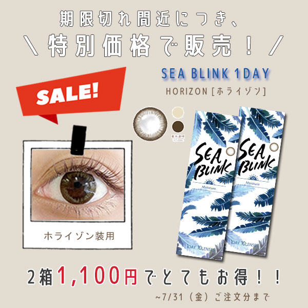 【特別価格】SEA BLINK 1DAY (シーブリンクワンデー) 10枚入×2箱セット＜ホライズンのみ＞ | 即日出荷(最短あす届く) 